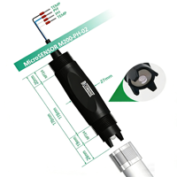 Capteur de pH numérique en verre 0-14pH, précision ±0.01pH, IP68, filetage PG13.5 pour la surveillance de la qualité de l'eau industrielle