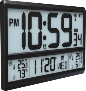 New Product Big Digital Clock Large Display Indoor And Outdoor Temperature And Humidity Digital Wall Clock