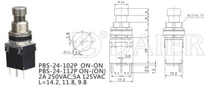 Gitarren-Pedal SPDT Momentan 3 PCB-Anschlüsse Stomp-Tretpedal - Product Image 5
