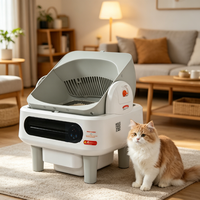 Bac à litière automatique intelligent, bac à litière autonettoyant pour chat, grande capacité, toilette automatique pour chat avec contrôle par application pour plusieurs chats