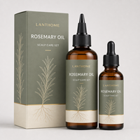 Kit de Soins Quotidiens à l'Huile de Romarin pour le Cuir Chevelu – Formule Douce et Nourrissante, Prêt à l'emploi, Usage Professionnel en Salon