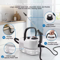 Nettoyeur Vapeur Manuel Écologique Haute Température 2500W 110V Portable avec Accessoires Multiples Prise US Capacité 2kg 701ml+