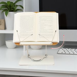 Support de lecture rotatif en bois Yi Li, support réglable pour tablette PC, support de livre pour bureau 905 - Product Image 3