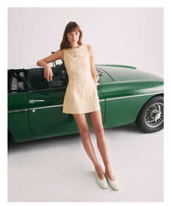 Vestido sin mangas de lino y algodón para mujer, vestido mini elegante de lujo de alta gama para tallas pequeñas - Product Image 4