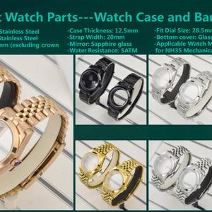 Luxury 5ATM Waterproof Stainless Steel <b>Watch</b> Case with 316L NH35 <b>Mechanical</b> Movement 316L Stainless Steel Wristwatch Case - Product Image 3