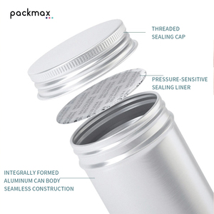 Pot en aluminium personnalisé pour crème froide, crème pour le visage, crème pour les mains, baume à lèvres - Boîte en étain ronde à visser, hermétique et rechargeable - Product Image 5