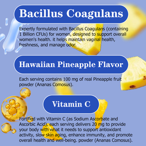 Gummies Probiotiques Équilibre Féminin en Gros pour Femmes avec Poudre de Fruit d'Ananas et Vitamine C pour Soutenir la Flore Vaginale - Gummies à Base de Plantes - Product Image 5