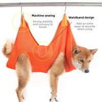 Hamac de toilettage tout-en-un pour animaux de compagnie Chat Chien Coupe des ongles de bain avec sangles de retenue Nettoyage des oreilles Lit suspendu