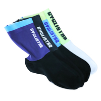 Chaussettes de cyclisme personnalisées à compression pour le vélo, fournisseur, séchage rapide, respirantes, fabricant, uniforme de club, OEM, marque privée