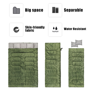 HOMFUL 3 Season Waterproof Camping Double <b>Sleeping</b> <b>Bag</b> Winter for Outdoors and Traveling - Product Image 6