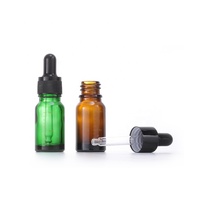 Meilleure vente de 10ml 15ml 20ml 30ml Bouteille d'huile essentielle ambrée Flacon compte-gouttes gradué en verre avec compte-gouttes en aluminium