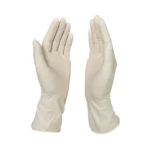 Guantes médicos de látex sin polvo, superventas, guantes de látex Beige desechables, guantes superiores de Malasia
