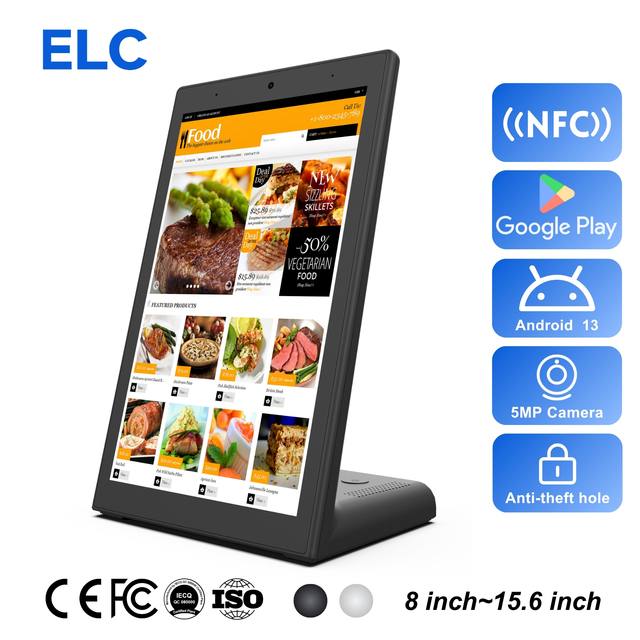 10.1 Inch Restaurant Ordering Kiosk Tablet Touch Screen NFC Tablet Pc Android 13 2+16GB Pos L Shape Tablets
