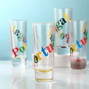 Customized Stock Transparent Borosilicate 2 Oz Whiskey Glass Cups Manufacturers Shot Glass