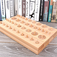 Ensemble de jeu de douilles éducatives Montessori pour bébé, triage préscolaire et douille assortie, cylindre, blocs d'apprentissage en bois pour enfants