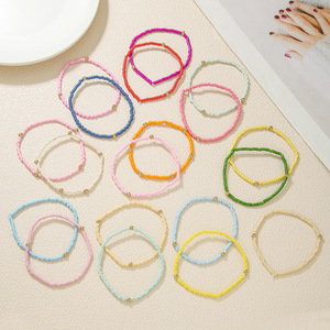 Ensemble de bracelets perlés, 19 pièces, colorés, multicouches, en perles de rocaille, bijoux élastiques, cadeau - Product Image 3