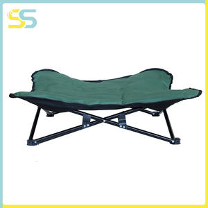 Cuna plegable para acampar para perros-Cama elevada acolchada para mascotas, tumbona de viaje elevada diseñada para perros medianos a grandes - Product Image 6