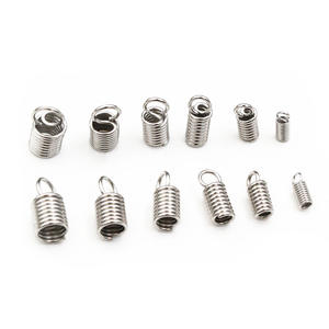 Embouts de cordon en acier inoxydable Attaches à ressort hélicoïdal pour résultats de terminateur de bijoux en cuir/corde - Product Image 5