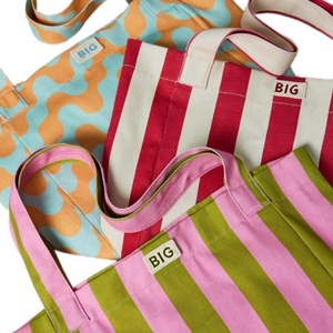 Sac fourre-tout réutilisable et écologique certifié CE, en tissu de coton imprimé personnalisé avec logo, idéal pour la plage, vente en gros - Product Image 5