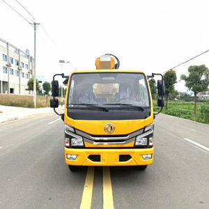 Nouvelle Plateforme de Travail Aérien Dongfeng avec Grue Hydraulique Montée sur Camion Jaune - Product Image 1
