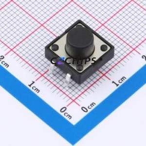 TSA12111-075B512BA Tactile Switch Through hole-4P,11.7x11.5mm Switch Single Pole Single Throw Round Button 2.8N 11.7mm - Product Image 1