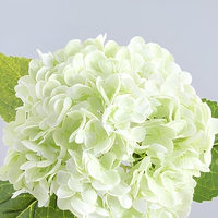 Bunga Hydrangea Putih Buatan, Tangkai Sutra Besar Seperti Asli, Buket Teknik Pencetakan Modern, Dekorasi Rumah, Luar Ruangan & Restoran