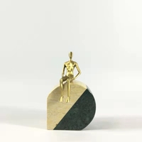 Accessoires de table en cuivre pour la maison Articles d'ameublement personnalisés Serre-livres en marbre pour la décoration de table de bureau à domicile