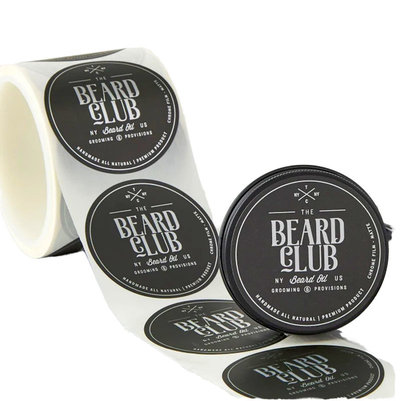 High Quality Custom Self-Adhesive Packaging Label Roll Waterproof Vinyl PET Material UV Printing Cosmetic Food Cake Stickers