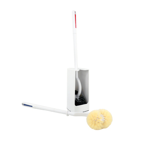 Ensemble de brosse de toilette haute en PP bicolore durable avec poils antibactériens pour un nettoyage hygiénique de la salle de bain et un rangement facile - Product Image 5