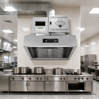 Campana Extractora Comercial para Cocina de Restaurante, de Acero Inoxidable, con Motor de Alto Flujo de Aire para Eliminación de Humo de Uso Intensivo