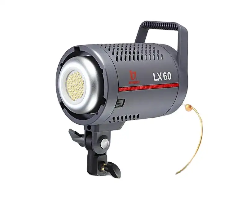 Inlightray JINBEI LX-60W LED 연속 비디오 사진 라이트 더블 램프 키트 60*90 소프트 박스 보웬 마운트 라이브