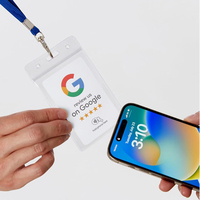 Plaque en acrylique personnalisée NFC pour avis Google et réseaux sociaux, carte de menu, carte NFC en acrylique pour restaurants