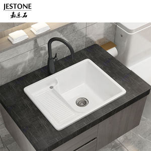SIGH-lavabo de superficie sólida de acrílico sin costuras, lavabo de lujo de piedra artificial para cuarto de baño, lavabo de tocador - Product Image 5