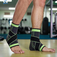 Bracelet de Cheville Sport Unisexe à Compression Réglable avec Logo Personnalisé, Soutien en Nylon pour Soulager la Douleur à