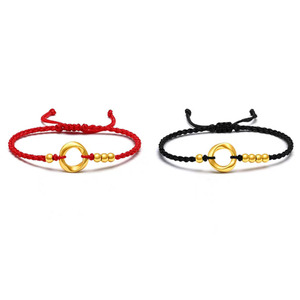 Pulsera de Oro Puro 999 con Diseño de Banda de Möbius 1314, Pulsera de Cuentas Tejidas 3D para tu <span class=keywords><strong>Novia</strong></span> como Regalo - Product Image 5