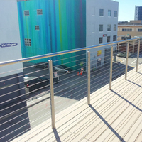 Système de garde-corps en câble JBD, garde-corps en verre pour balcon, garde-corps en verre pour escalier, prix des garde-corps en verre de Pologne