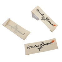 Étiquettes de Vêtement et Chapeau Personnalisées en Coton Tissé, Impression par Sérigraphie, Écologiques et Recyclables