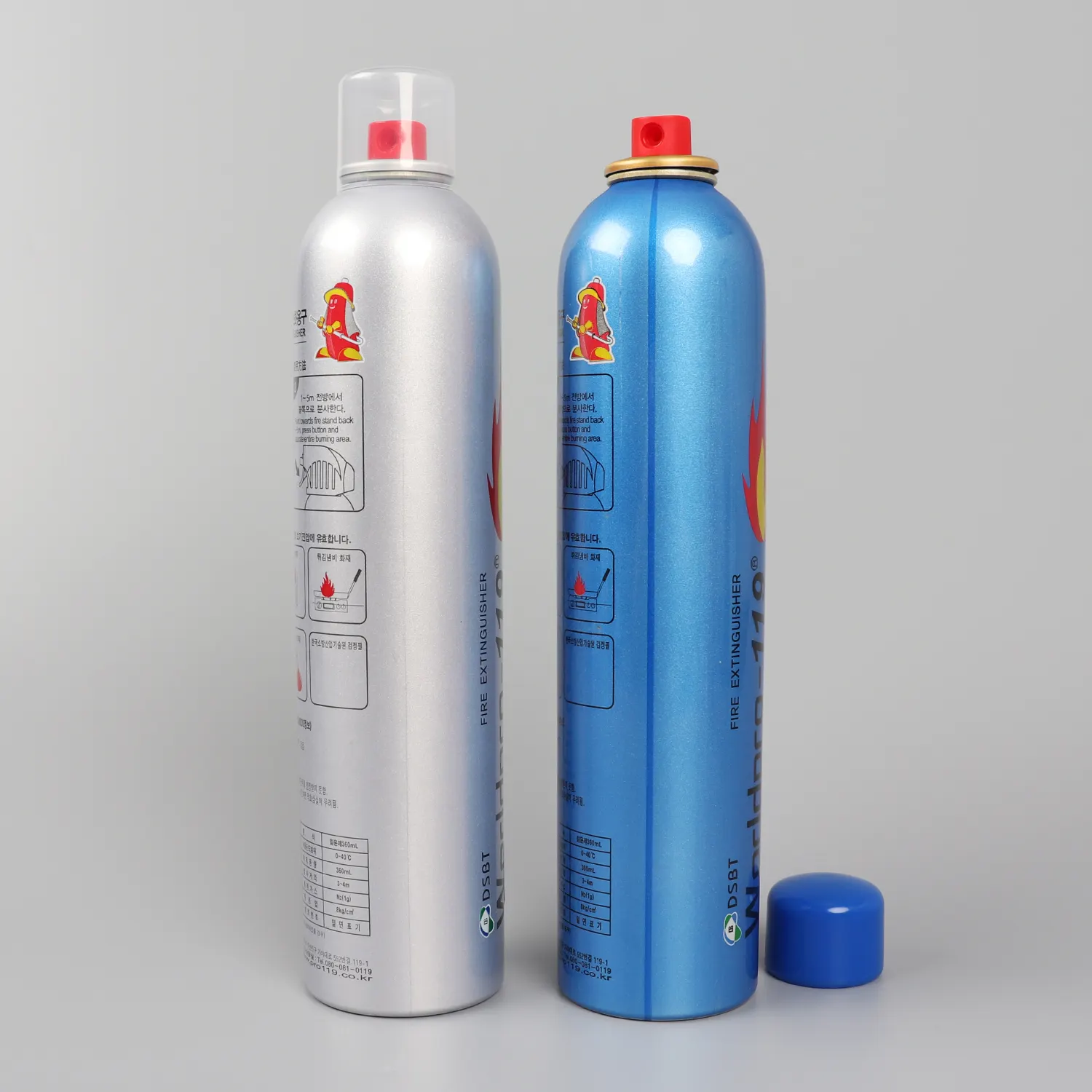 Pemadam api tekanan tinggi aluminium aerosol dapat dengan katup