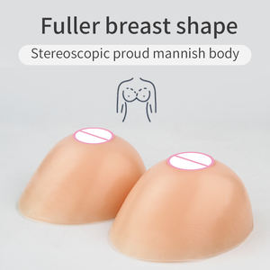 ONEFENG 1000g 100% Silicone Poitrine Artificielle Réaliste Grande Taille, Confortable pour la Peau, pour Hommes et Femmes Transgenres, Modèle 1 - Product Image 2