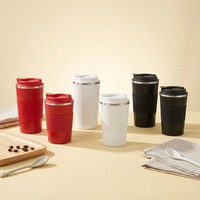 Gobelet isotherme classique en acier inoxydable à double paroi avec couvercle à poignée, tasse de voyage réutilisable, vente en gros OEM directe usine