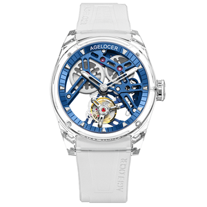 <span class=keywords><strong>Agelocer</strong></span> Édition Limitée « Ice Never Melts » Montre en cristal à ressort libre, montre mécanique manuelle de luxe - Product Image 2