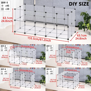 Enclos pour animaux de compagnie en plastique durable et portable, cage à lapins d'extérieur avec enclos, enclos pour chien, clôture pour animaux de compagnie - Product Image 4