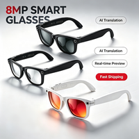 Lunettes Intelligentes IA 2026 avec Caméra 8MP, Enregistrement Vidéo, Traduction 20+ Langues, Appel et Lecture Musicale – Hommes et Femmes