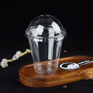 1000 Pack 16 oz <b>Plastic</b> <b>Cups</b> PET Disposable Cold <b>Drinking</b> <b>Cups</b> Crystal Clear Perfect for Ice Coffee Smoothie Soda with Dome Lids - Product Image 1
