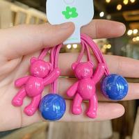 Vente en gros 2 pcs/set Funny Unique Knockers Enfants Cheveux Élastique Filles Mode Debout Ours Perle Bébé Cheveux Cravates Cheveux Accessoires
