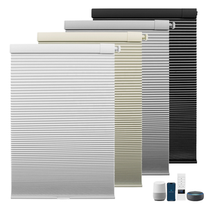 USB Rechargeable Double Cell <strong>Honeycomb</strong> Vertical Cellular <strong>Blinds</strong> French Hotel-Style No Drill Electric Motorized Built-In WIFI - Product Image 1