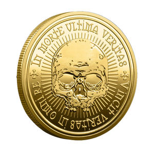 Moneta Commemorativa della Filosofia Stoaica, Tema Memento Mori, Portatile EDC in Lega di Zinco, Artigianato 3D Personalizzato, Solo <span class=keywords><strong>la</strong></span> <span class=keywords><strong>Morte</strong></span> è Vera - Product Image 3