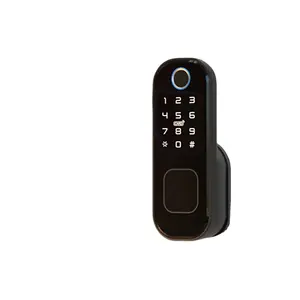 Smart Home Waterproof Smart Electric Rim Lock with Tuya APP Control WIFI Gate Door Fingerprint Smart Lock