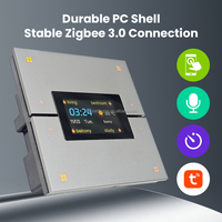2025 nouveau aluminium M9 Pro Zigbee Tuya 4 Gang interrupteur mural fonction de gradation scène interrupteur affichage heure calendrier météo