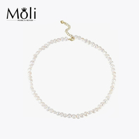 Collier de perles baroques blanches tendance, taille 6-7 mm, pour femmes, bijoux d'été